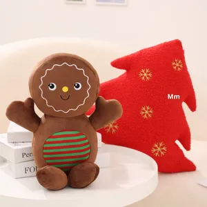 Cuscino a Forma di Omino di Pan di Zenzero Natalizio, Decorazione per Albero di Natale, Imbottito in Cotone PP, Regalo Festivo per Bambini, Uomini e Donne - Product Image 3