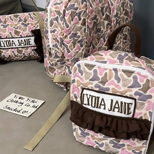 Hand Smocked Cotton Backpack <strong>for</strong> Teenage Girls Waterproof <strong>School</strong> Travel <strong>Bag</strong> with Name Customization - Product Image 2