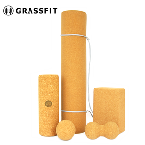 Colchoneta de goma 100% Natural <span class=keywords><strong>para</strong></span> <span class=keywords><strong>yoga</strong></span>, juego de esteras de goma antideslizantes de corcho, respetuosas con el medio ambiente, FSC REACH, matte - Product Image 3