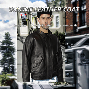 Chaqueta Bomber de Piel de Oveja Genuina para Mujer, Otoño/Primavera 2025, con Cierre de Cremallera y Botones, Forro de Seda Transpirable e Impermeable - Product Image 2