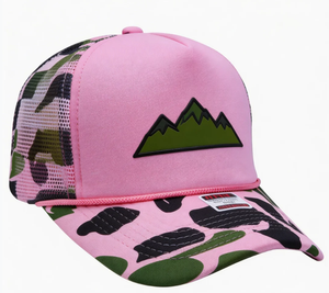 High Quality OEM Trucker Rope Hats Wholesale 5 Panel Mesh Embossed Trucker Hat With Cord - Product Image 2