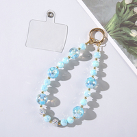 Bracelet de téléphone portable avancé avec pendentif lumineux coloré en forme de rose pour les cœurs des filles, perles de cristal suspendues, portable