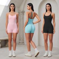 Combinaison de yoga sans manches personnalisée pour femme, nouvelle collection, tenue de sport avec dos design et couvrant les hanches, body de sport