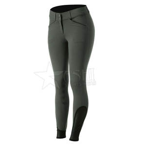 High Quality Women's <b>Equestrian</b> <b>Leggings</b> Soft Breathable Horse Riding Chaps Long Pants with High Waist Skinny Breeches - Product Image 3