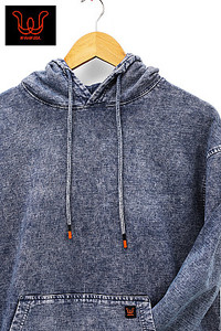 Sweat à capuche en denim tricoté pour homme, mélange de coton premium, sweat à capuche décontracté avec poche kangourou - Product Image 1