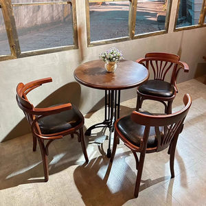 Silla de Madera Duradera de Estilo Antiguo para Restaurante, Cafetería, Catering, Banquetes, Eventos, Bar, Hotel, Ocio - Product Image 4