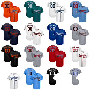 เสื้อเบสบอลพิมพ์ลายแบบรีดร้อน ผลิตตามสั่ง ขายส่ง สำหรับผู้ใหญ่ ชุดยูนิฟอร์มซอฟต์บอล สไตล์อเมริกัน ไซส์ใหญ่ แห้งเร็ว ระบายอากาศได้ดี - Product Image 1