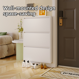 Modern Metal <b>Shoe</b> <b>Rack</b> With 4 Drawers Space Saving Entryway <b>Storage</b> Cabinet For Home Furniture Minimalist Design - Product Image 2