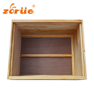 Bán buôn sáp tráng bằng gỗ langstroth <span class=keywords><strong>Bee</strong></span> Hive hoàn chỉnh hộp tổ ong 3 lớp với khung biểu tượng tùy chỉnh thiết bị nuôi ong - Product Image 6