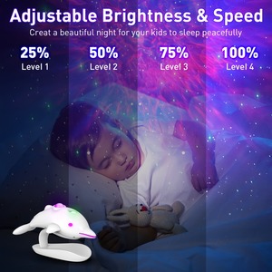 Dolphin Starry Sky Projection Lamp Starry Sky Projection Atmosphere Lamp Bedroom Night <b>Light</b> for Bar <b>Gaming</b> Room Decorative Lamp - Product Image 6