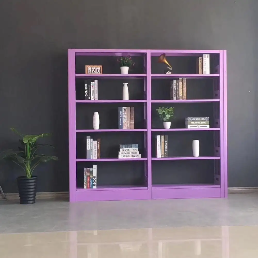 Стальная книжная стойка, система стеллажей для библиотеки, стеллаж для магазинов