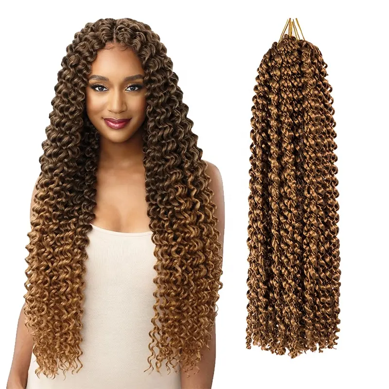 Wir fördern hochwertige Wasserewellen Passion Twist Crochet-Haar vorgeschleifte Passion Twist Falsche Locken Crochet-Kopfhaar