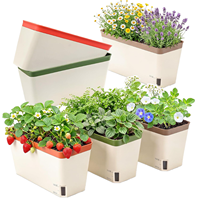 Pot de culture double couche pour légumes, grande capacité, pour balcon familial, idéal pour les personnes paresseuses, pot auto-arrosant