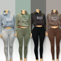 Ensemble de survêtement décontracté deux pièces en polyester/coton imprimé avec logo personnalisé, sans capuche, avec capuche amovible et pantalon long assorti