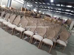 Chaise de salle à manger <span class=keywords><strong>Louis</strong></span> <span class=keywords><strong>XV</strong></span> en bois avec dossier en rotin antique empilable avec <span class=keywords><strong>siège</strong></span> amovible - Product Image 6