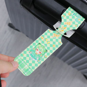 Étiquette de bagage personnalisable en cuir PU vierge, créative, pour carte d'embarquement d'avion, avec nom, pour voyage - Product Image 1