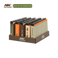 Briquets électroniques à couvercle rabattable personnalisés MK à l'épreuve du vent Briquet à gaz à silex en plastique avec étui turbo