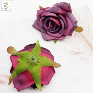 Commercio all'ingrosso di Alta Qualità di Seta Artificiale Del Fiore della Rosa Testa Per Corona FAI DA TE Da Sposa Festa di Compleanno Della Decorazione di Colore Dell'annata - Product Image 6