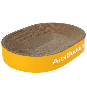Çizilmeye dayanıklı Oval kedi tırmalama pedleri ile Modern dayanıklı oluklu kağıt kedi ağacı karton Scratcher - Product Image 2