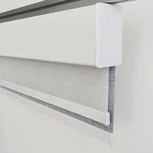 Hai lớp cơ giới cuộn lên Rèm màn Kem chống nắng vải ngày và đêm thông minh cửa sổ kép Con lăn mù màu cho khách sạn - Product Image 3