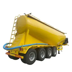 Toz malzeme ulaşım römorku v-şekil w-şekil toplu çimento tankı yarı kamyon römorku satılık