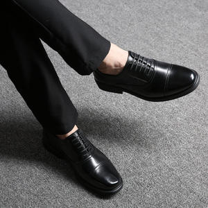 Outdoor <b>Height</b> <b>Increasing</b> Large Sized Shoes Men's Breathable And Fashionable Leather Shoes Business Formal Flat Casual Shoes - Product Image 4