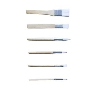Chuangyi transfrontalier 6 <span class=keywords><strong>gouache</strong></span> aquarelle huile ensemble 6 laque bouleau court pôle blanc nylon cheveux peinture brosse - Product Image 4