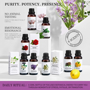 Aceite Esencial <span class=keywords><strong>de</strong></span> Aromaterapia al por Mayor <span class=keywords><strong>de</strong></span> 30 ml, Extracto <span class=keywords><strong>de</strong></span> Plantas Orgánicas Naturales, Rosa Fresca, Lavanda, Jazmín, Limón, <span class=keywords><strong>de</strong></span> Larga Duración - Product Image 2