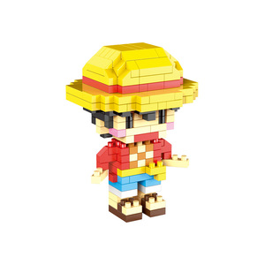Blocs de construction pour enfants, Collection de dessins animés japonais, une pièce assemblé, Mini briques, Luffy, figurines, jouets, vaisseau <span class=keywords><strong>Pirate</strong></span> - Product Image 4