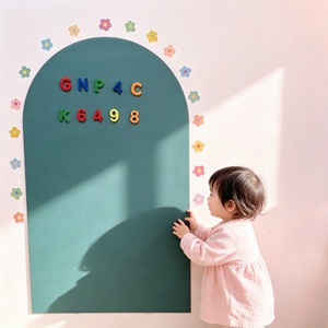 Autocollant mural magnétique en forme d'arche pour enfants, <span class=keywords><strong>tableau</strong></span> <span class=keywords><strong>noir</strong></span> amovible à coller et décoller pour salle de jeux, maison, salle de classe - Product Image 2