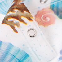 Rideau de douche moderne de luxe en PEVA, anti-moisissure, imperméable, séchage rapide, motif imprimé, avec crochets – Vente en gros