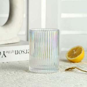 Eco Friendly Reusable Modern Simple <b>Teacup</b> Household Smoothie Cup Vertical Stripes Drinking <b>Glass</b> Cup Coffee Cup 250ml/360ml - Product Image 6