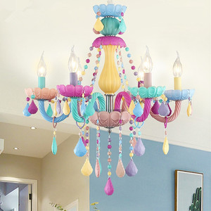 Creativa <span class=keywords><strong>de</strong></span> la habitación <span class=keywords><strong>de</strong></span> los niños lámpara romántico sencillo Macaron candelabro <span class=keywords><strong>de</strong></span> cristal moderno <span class=keywords><strong>de</strong></span> iluminación - Product Image 3