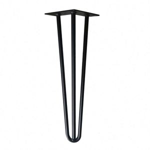 Pieds de table en acier de 16 pouces, 3 tiges, pour table de café, de salle à manger, de restaurant, d'hôtel, de salon extérieur, ou banc - Product Image 1