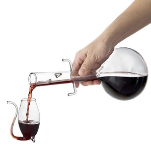 Ensemble de carafe à liqueur en verre borosilicate soufflé à la bouche, électrique et automatique, pour <span class=keywords><strong>alcool</strong></span>, bourbon, whisky, rhum, tequila - capacité de 1000 ml - Product Image 2