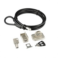Câble de sécurité pour ordinateur MK800, multi-applications, vente flash, avec câble en acier inoxydable de 1,8 m pour ordinateur portable et ordinateur de bureau (2 clés)