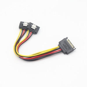 SATA <b>Power</b> <b>Cable</b> 1 To 2 Male To Female 15 Pin With Spring Contacts For Computer Hard Drives - Product Image 2