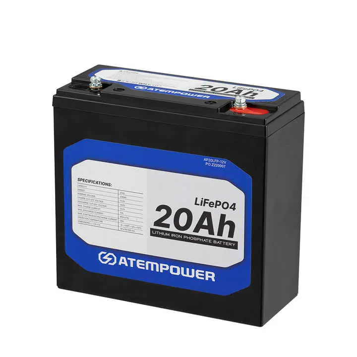 ATEM POWER 2000 Rounds BMS RV Camping 12V 20Ah LiFePO4 Lithium Iron Phosphate Battery