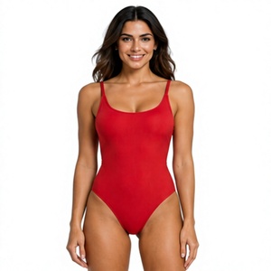 Maillot de bain une pièce imprimé floral pour femme, col en V, effet ventre plat, tenue de plage estivale, personnalisable avec logo privé - Product Image 1