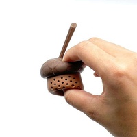 Silicone Mini Chêne Thé Filtre De Qualité Alimentaire Silicone Thé Remplisseur Raide Cuisine Outil Thé Accessoires