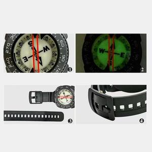 <span class=keywords><strong>Boussole</strong></span> de poignet professionnelle pour l'orientation en plein air RSB40 avec boîtier en ABS, cadran en acrylique de 40 mm pour la randonnée et la navigation - Product Image 4