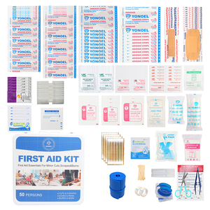 Botiquín de Primeros Auxilios de Metal para 50 Personas, 175 Piezas, Accesorios Médicos Básicos, Botiquín de Primeros Auxilios para el Hogar, Oficina y Exteriores - Product Image 2