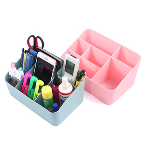 Organizer per scrivania per scuola Foska colore verde chiaro/<span class=keywords><strong>rosa</strong></span> materiale Non tossico porta penne cancelleria con 7 scomparti - Product Image 3