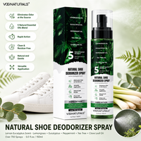 Spray désodorisant naturel pour chaussures d'extérieur, éliminateur d'odeurs tenaces, spray citron eucalyptus ODM