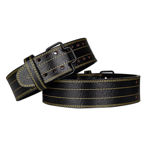 Cinturón de Levantamiento de Pesas de Cuero Genuino Ajustable para Protección Lumbar, Cinturón de Cuero Personalizado para Gimnasio - Product Image 6