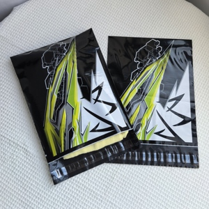 Прямая поставка с завода, индивидуальная печать, эко-Экспресс переработанная черная почтовая отправка, Полиэтиленовая Курьерская сумка, почтовая сумка для отправки - Product Image 4