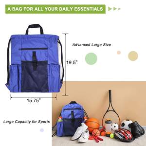 2024 New Fashion Drawstring Waterproof <b>String</b> <b>Bags</b> With Side Pocket for Men Women Sports Drawstring <b>Bag</b> - Product Image 2