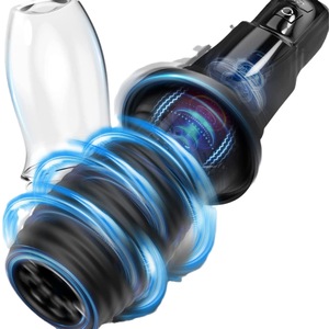 <b>Masturbation</b> Cup 360 Degree Rotating Vibration Black Adult Massage Toy - Product Image 2