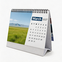 Calendriers de bureau personnalisés en gros, nouveau design créatif, couverture rigide illustrée, décoration de bureau simple