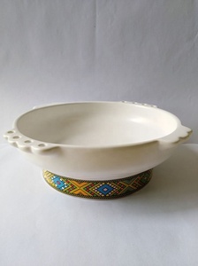 2025 nuovo arrivo piatto di Kifto cibo di <span class=keywords><strong>Taba</strong></span> etiope piatti e piatti con decalcomania bianca - Product Image 5